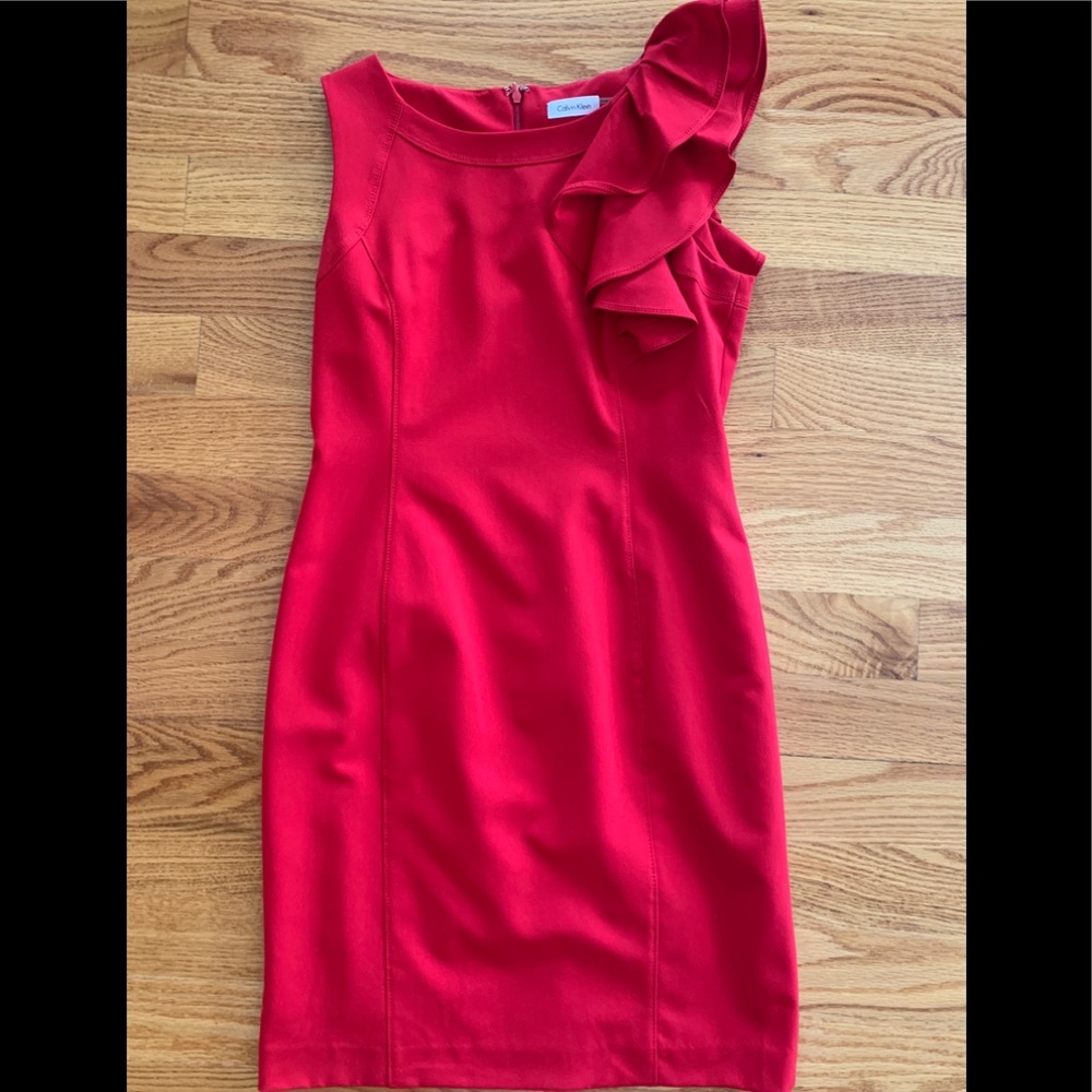 New condition Calvin Klein red sz 8 dress